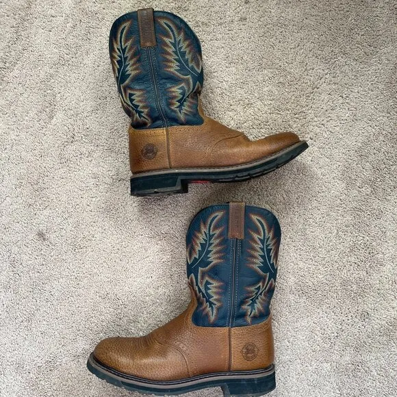 Justin Boots #WK4665 Stampede Collection Work Boot Leather Steel Toe Mens 10.5D