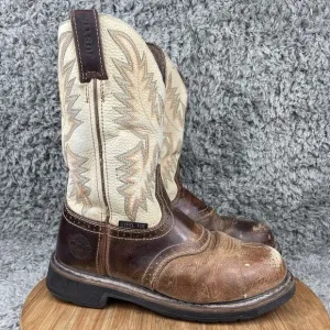 Justin Cowboy Western Leather Boots Men's 7.5 D WK4661
