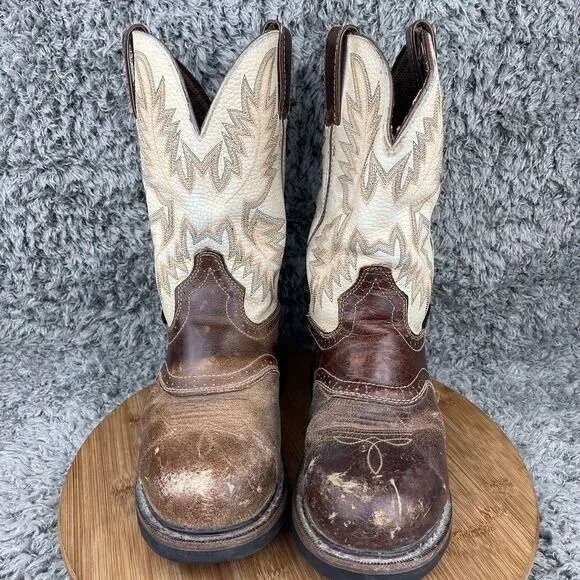 Justin Cowboy Western Leather Boots Men's 7.5 D WK4661
