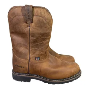 Justin Drywall Pull On Steel Toe Work Boot Waterproof Men size 11 D
