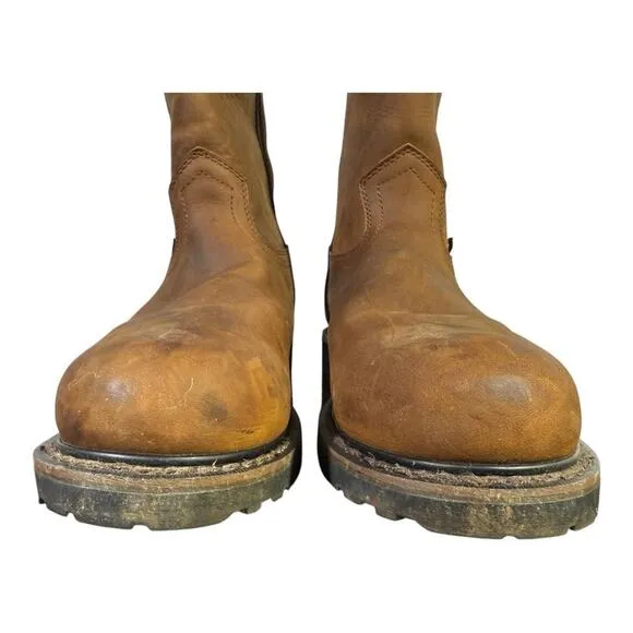 Justin Drywall Pull On Steel Toe Work Boot Waterproof Men size 11 D
