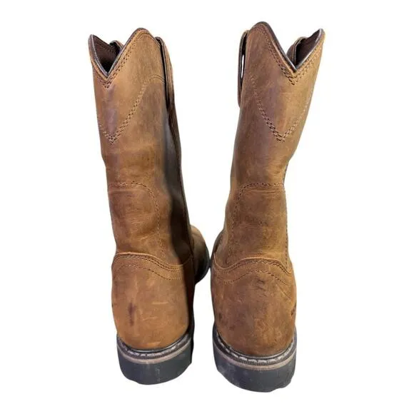 Justin Drywall Pull On Steel Toe Work Boot Waterproof Men size 11 D