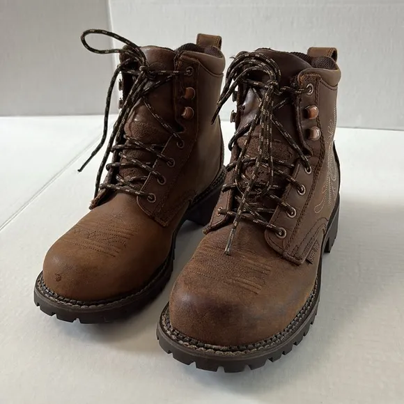 Justin Katerina 6” Steel Toe Waterproof Work Boots Woman’s Size 7.5