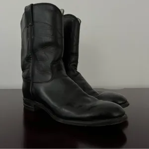 Justin Men’s Cowboy Boots  - Roper Round Toe 3133 - Black - Size 12B