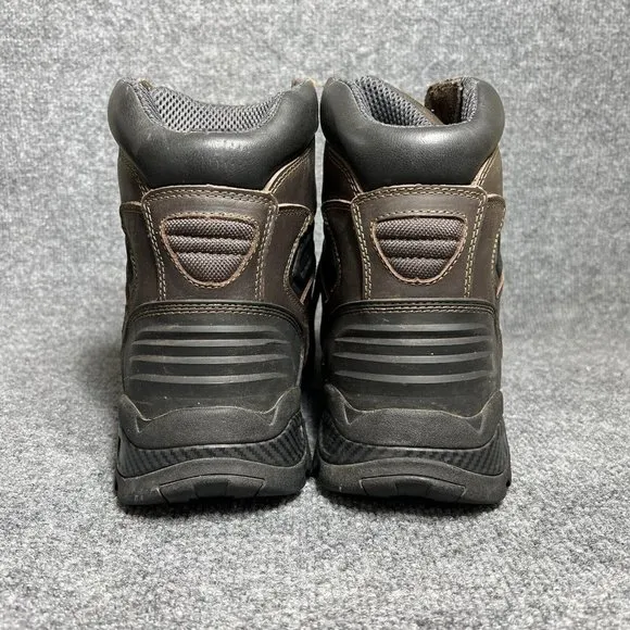 Justin Original Work Steel Toe Boots Mens 11.5 Brown Black Lace Up