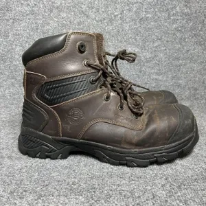 Justin Original Work Steel Toe Boots Mens 11.5 Brown Black Lace Up