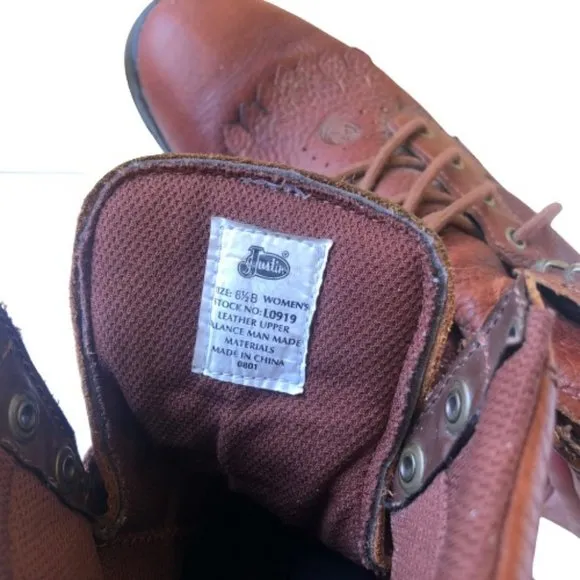 JUSTIN Roper Paddock Boots Western WATERPROOF STEEL TOE Kiltie Lacer Womens