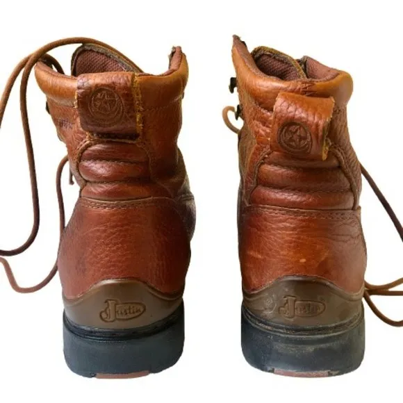 JUSTIN Roper Paddock Boots Western WATERPROOF STEEL TOE Kiltie Lacer Womens