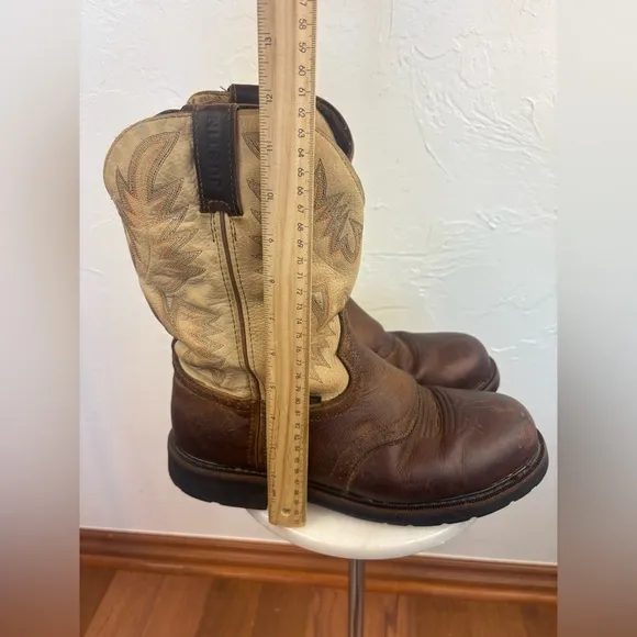 JUSTIN Superintendent‎ 11 inch Steel Toe Boot Western Cowboy Leather Work 11D