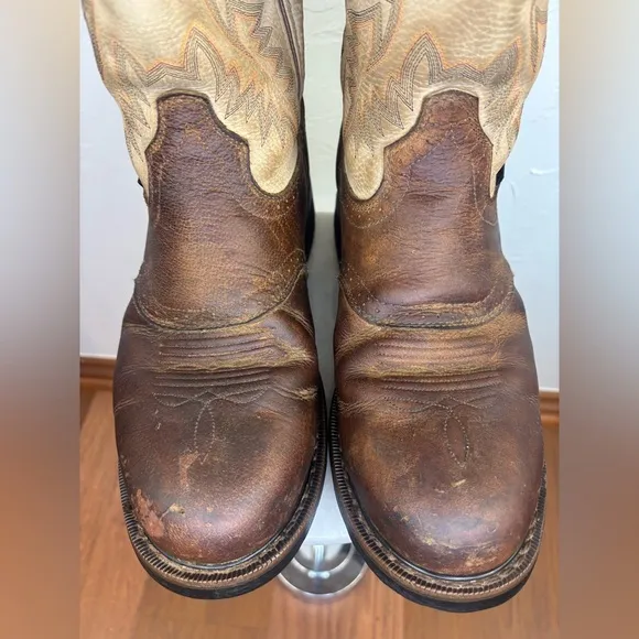 JUSTIN Superintendent‎ 11 inch Steel Toe Boot Western Cowboy Leather Work 11D