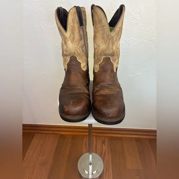 JUSTIN Superintendent‎ 11 inch Steel Toe Boot Western Cowboy Leather Work 11D