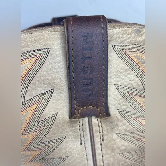 JUSTIN Superintendent‎ 11 inch Steel Toe Boot Western Cowboy Leather Work 11D