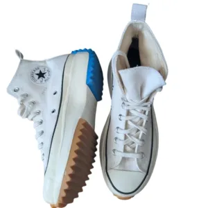 JW Anderson x Converse Run Star Hike Hi White Egret Platform Sneakers Size 8.5