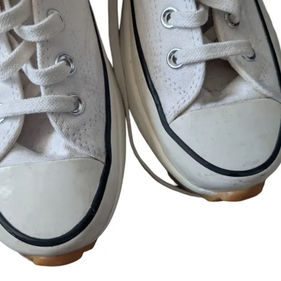 JW Anderson x Converse Run Star Hike Hi White Egret Platform Sneakers Size 8.5