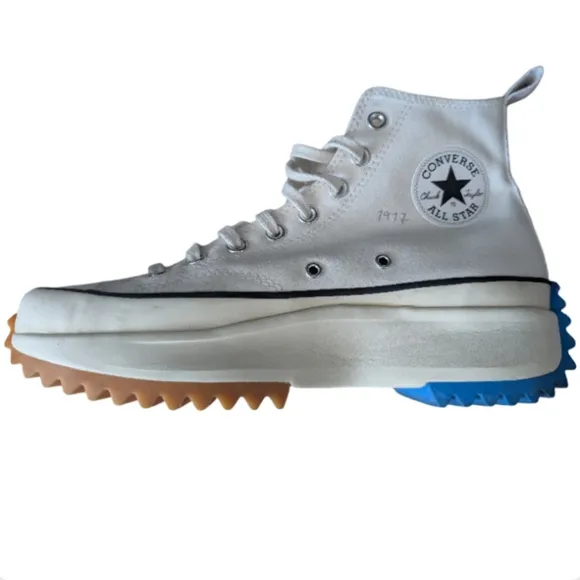 JW Anderson x Converse Run Star Hike Hi White Egret Platform Sneakers Size 8.5
