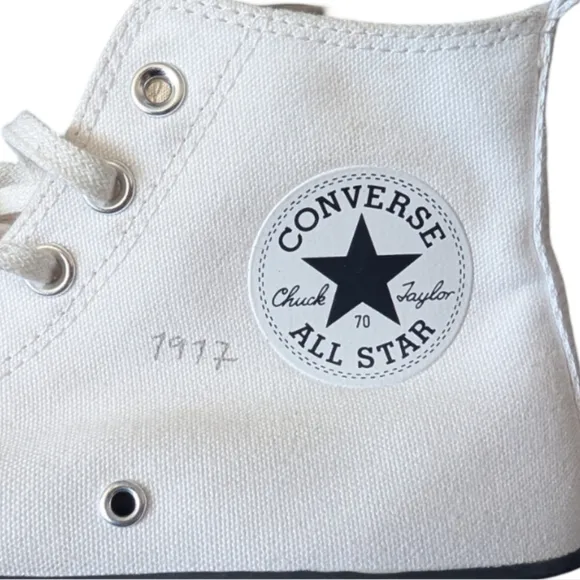 JW Anderson x Converse Run Star Hike Hi White Egret Platform Sneakers Size 8.5