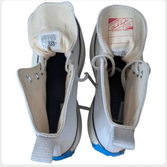 JW Anderson x Converse Run Star Hike Hi White Egret Platform Sneakers Size 8.5