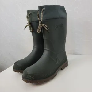 Kamik Icebreaker Insulated Mens Boots Size 8 Black Khaki Waterproof Rubber NEW