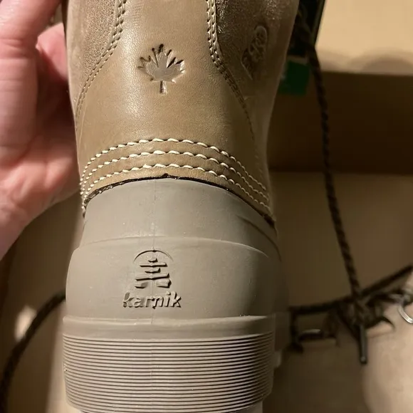 Kamik womens tall boots Lauren Fossil waterproof 6 NWT New
