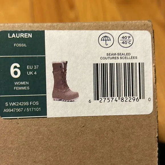Kamik womens tall boots Lauren Fossil waterproof 6 NWT New