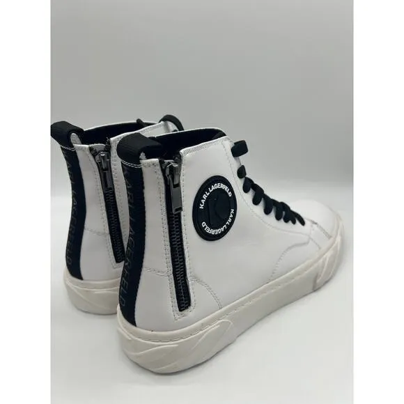 Karl Lagerfeld Men's Paris Sneakers High Top Heel Zip LF1S2108 Size 10M🛒
