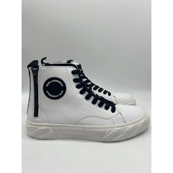 Karl Lagerfeld Men's Paris Sneakers High Top Heel Zip LF1S2108 Size 10M🛒