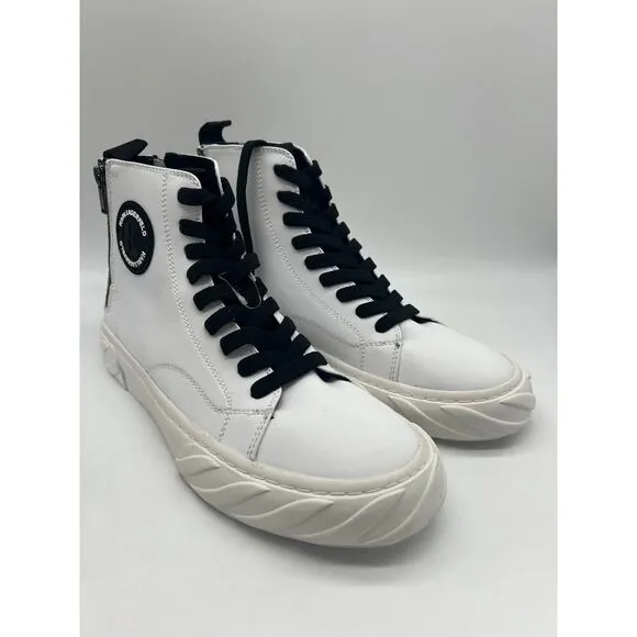 Karl Lagerfeld Men's Paris Sneakers High Top Heel Zip LF1S2108 Size 10M🛒