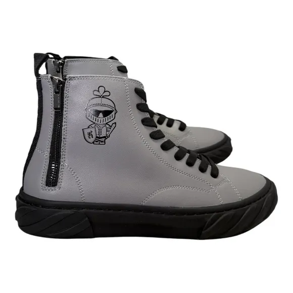 KARL LAGERFELD PARISLogo Leather High Top Sneakers Size 11 NWT with out box