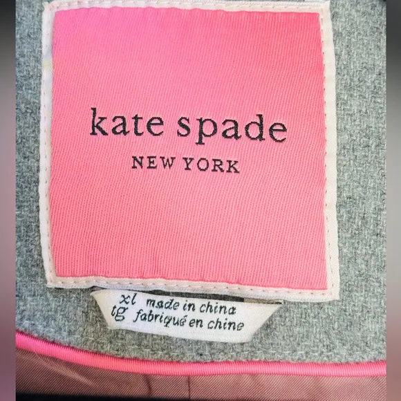KATE SPADE Women’s Wool Long Coat Size XL Gray Jacket