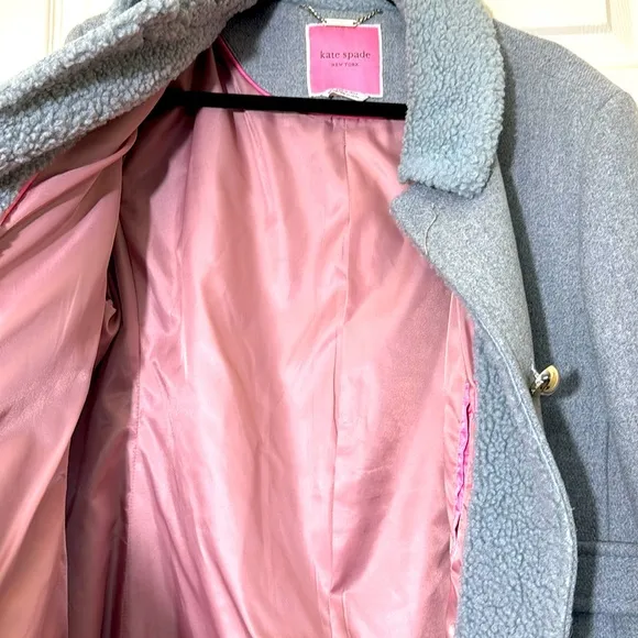 KATE SPADE Women’s Wool Long Coat Size XL Gray Jacket