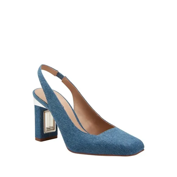 Katy Perry The Hollow Heel Sling Back Denim Heels 11M/41