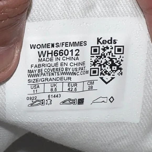 Keds Deni TRX Mid Leather Sneakers White/Silver WH66012 Women's 11