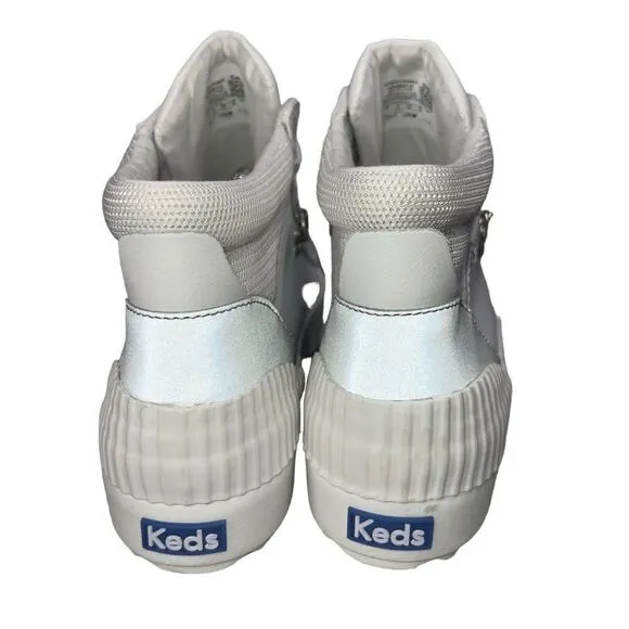 Keds Deni TRX Mid Leather Sneakers White/Silver WH66012 Women's 11