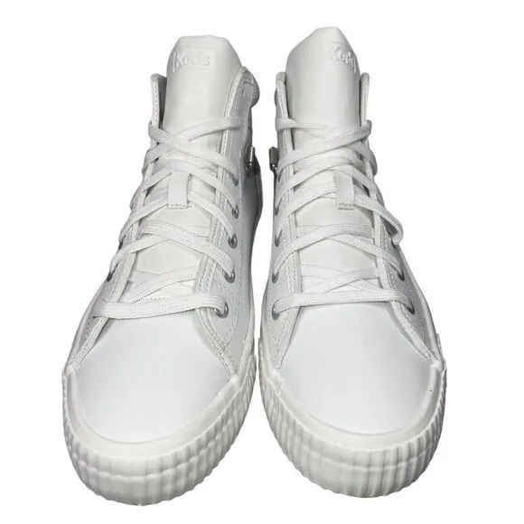 Keds Deni TRX Mid Leather Sneakers White/Silver WH66012 Women's 11