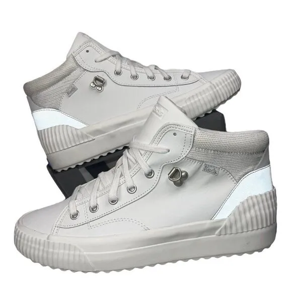 Keds Deni TRX Mid Leather Sneakers White/Silver WH66012 Women's 11