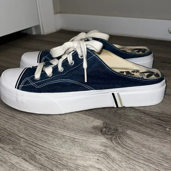 Keds Vintage Y2K Denim Platform Chunky Lug Sole Lace Up Slip On Sneakers
