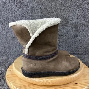 Keen Galena Boots Womens Size 7 Brown Nubuck Leather Fleece Lined Winter Snow