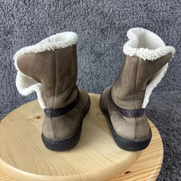 Keen Galena Boots Womens Size 7 Brown Nubuck Leather Fleece Lined Winter Snow