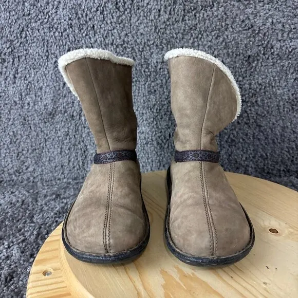 Keen Galena Boots Womens Size 7 Brown Nubuck Leather Fleece Lined Winter Snow