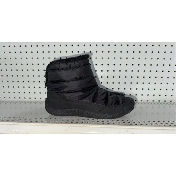 KEEN Howser Fold Down Womens Nylon Fleece Lined Pull On Booties Size 7.5 Black