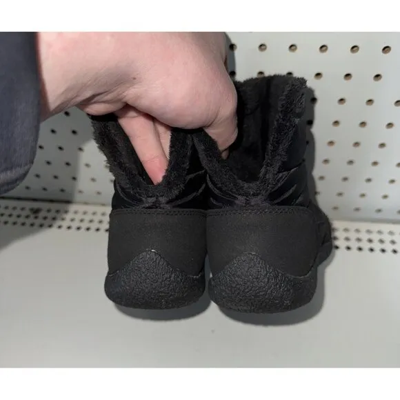 KEEN Howser Fold Down Womens Nylon Fleece Lined Pull On Booties Size 7.5 Black