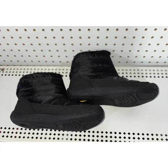 KEEN Howser Fold Down Womens Nylon Fleece Lined Pull On Booties Size 7.5 Black
