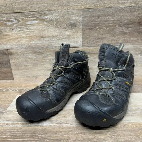 Keen Lansing  Brown Leather/Mesh Waterproof/ Steel Toe Work Boot Men's Size 13