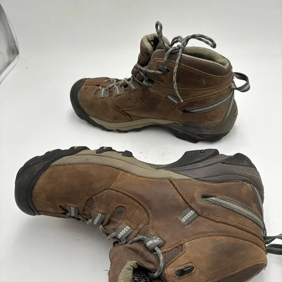 Keen Men’s 11.5 Brown Leather Detroit Mid Steel Toe Boots