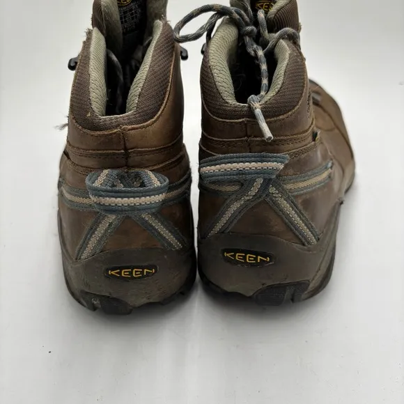 Keen Men’s 11.5 Brown Leather Detroit Mid Steel Toe Boots