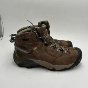 Keen Men’s 11.5 Brown Leather Detroit Mid Steel Toe Boots