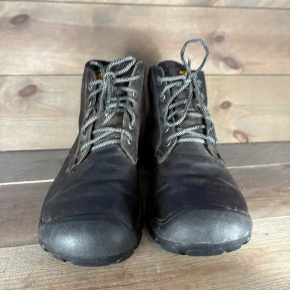keen ontario mens size 13 shoes brown leather hiking walking boots