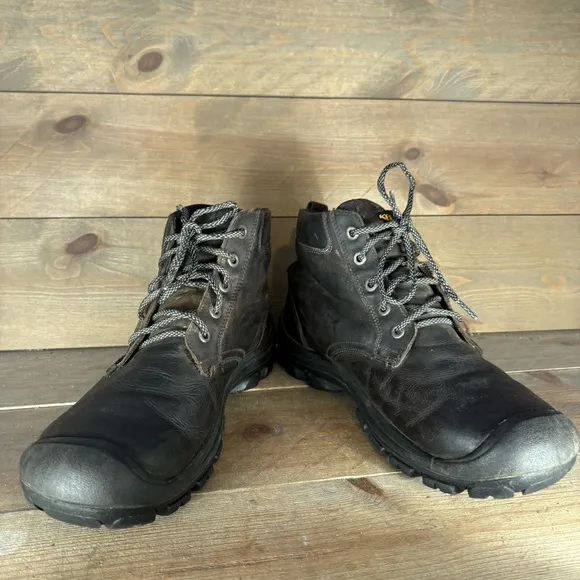 keen ontario mens size 13 shoes brown leather hiking walking boots