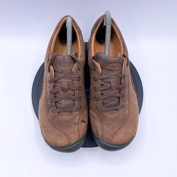 Keen Presidio II Shoes Womens sz 8.5 Brown Leather Walking Hiking Comfort Trail