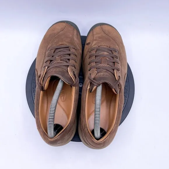 Keen Presidio II Shoes Womens sz 8.5 Brown Leather Walking Hiking Comfort Trail